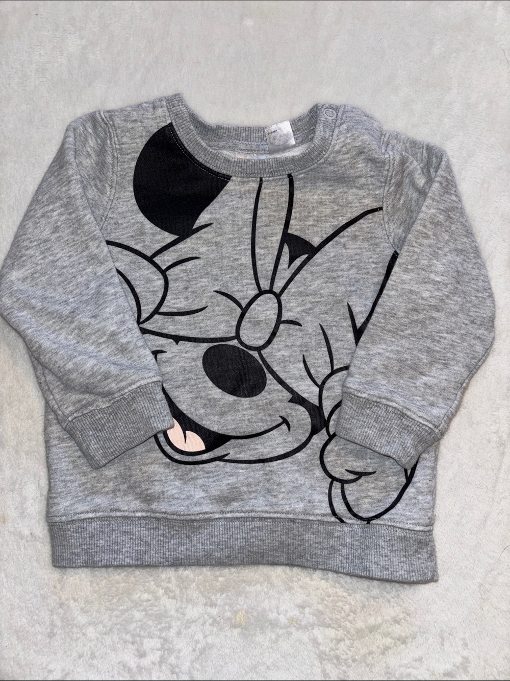 Disney H&M mini mouse Kids Grey Minnie Mouse Pullover Sweatshirt baby girl